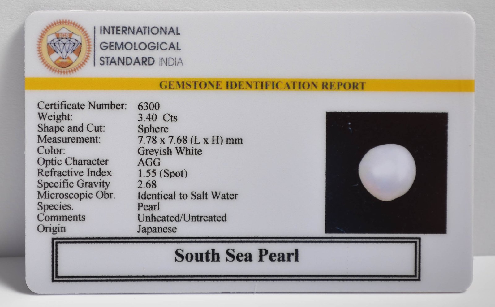 DSP3044 2 2 SOUTH SEA PEARL 3.4 Ct.