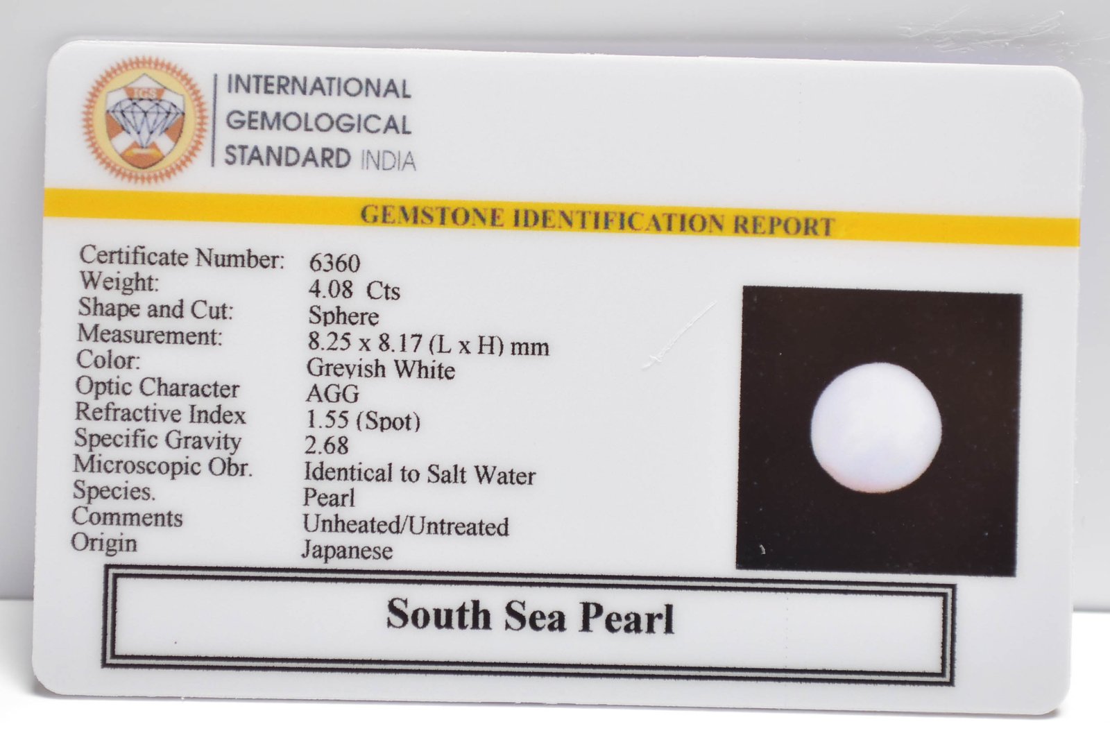 DSP3094 2 2 SOUTH SEA PEARL 4.08 Ct.