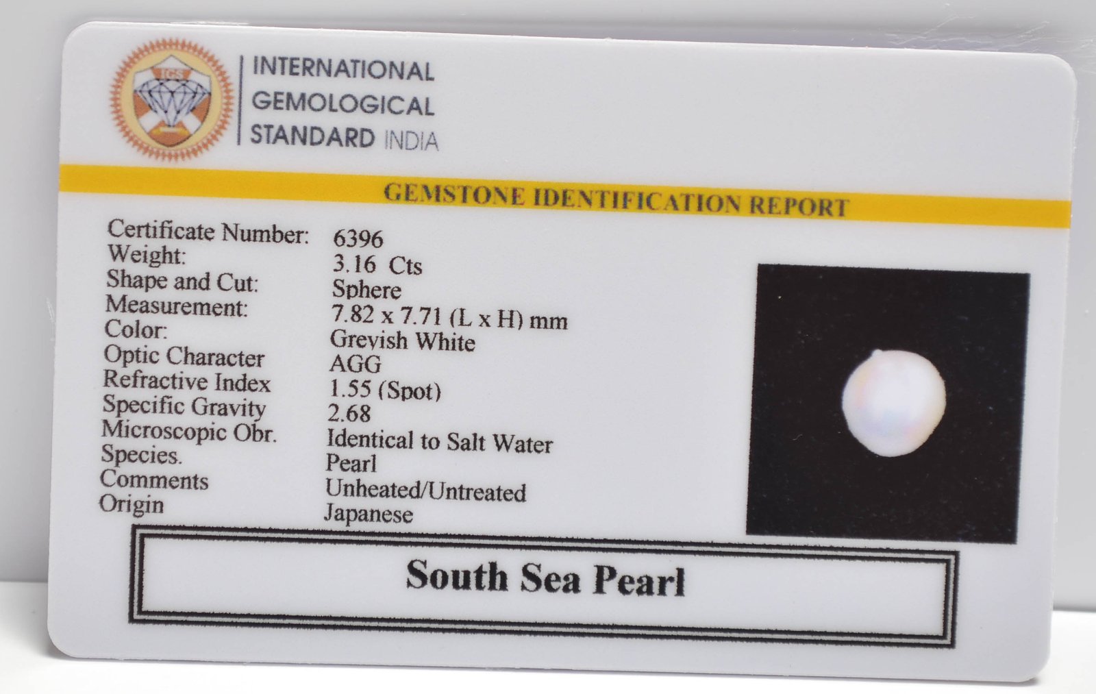 DSP3124 2 2 SOUTH SEA PEARL 3.16 Ct.