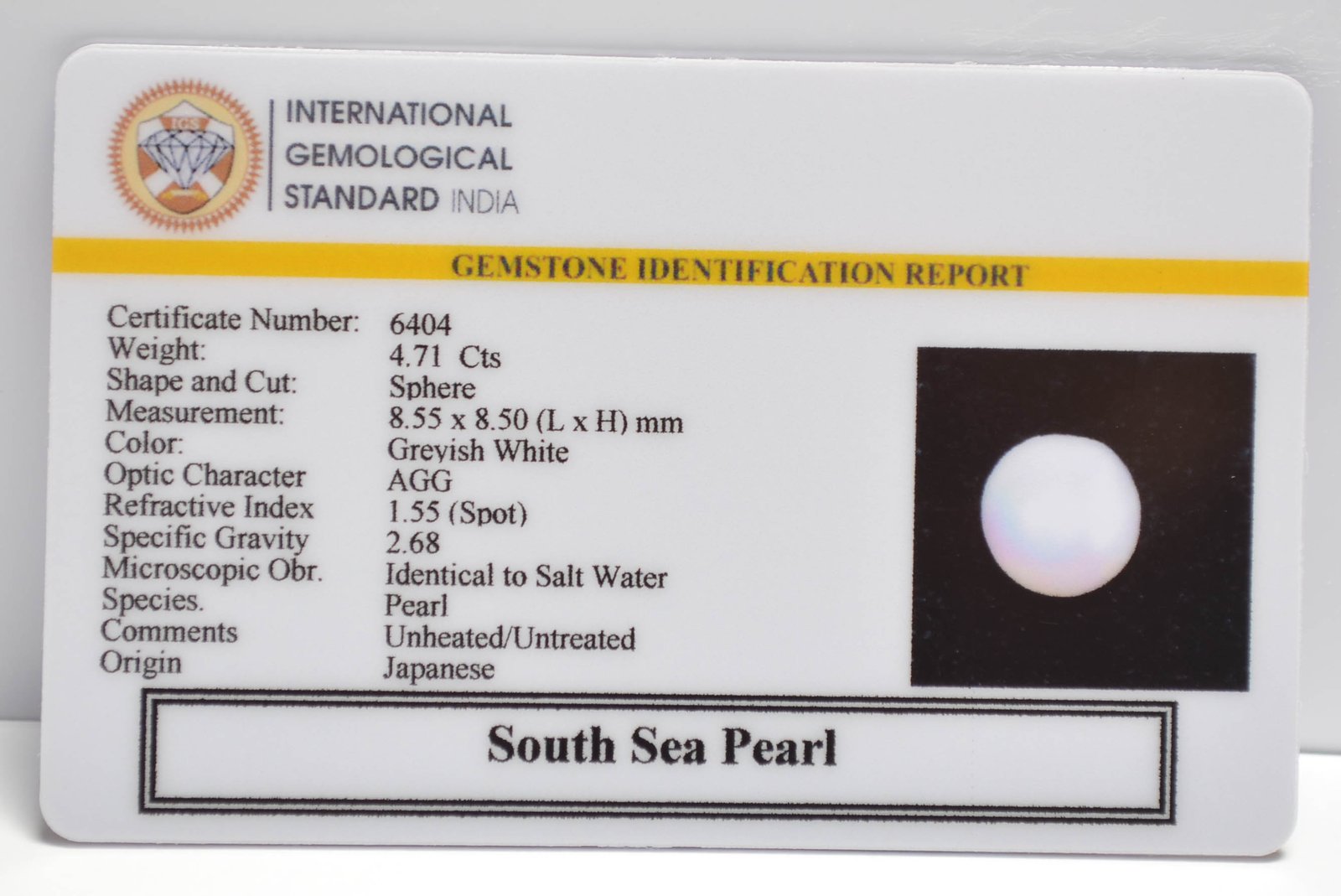 DSP3131 2 2 SOUTH SEA PEARL 4.71 Ct.