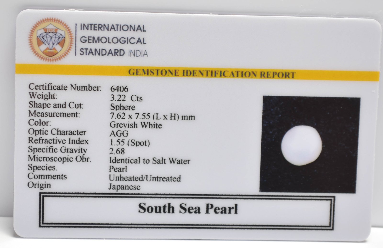 DSP3133 2 2 SOUTH SEA PEARL 3.22 Ct.