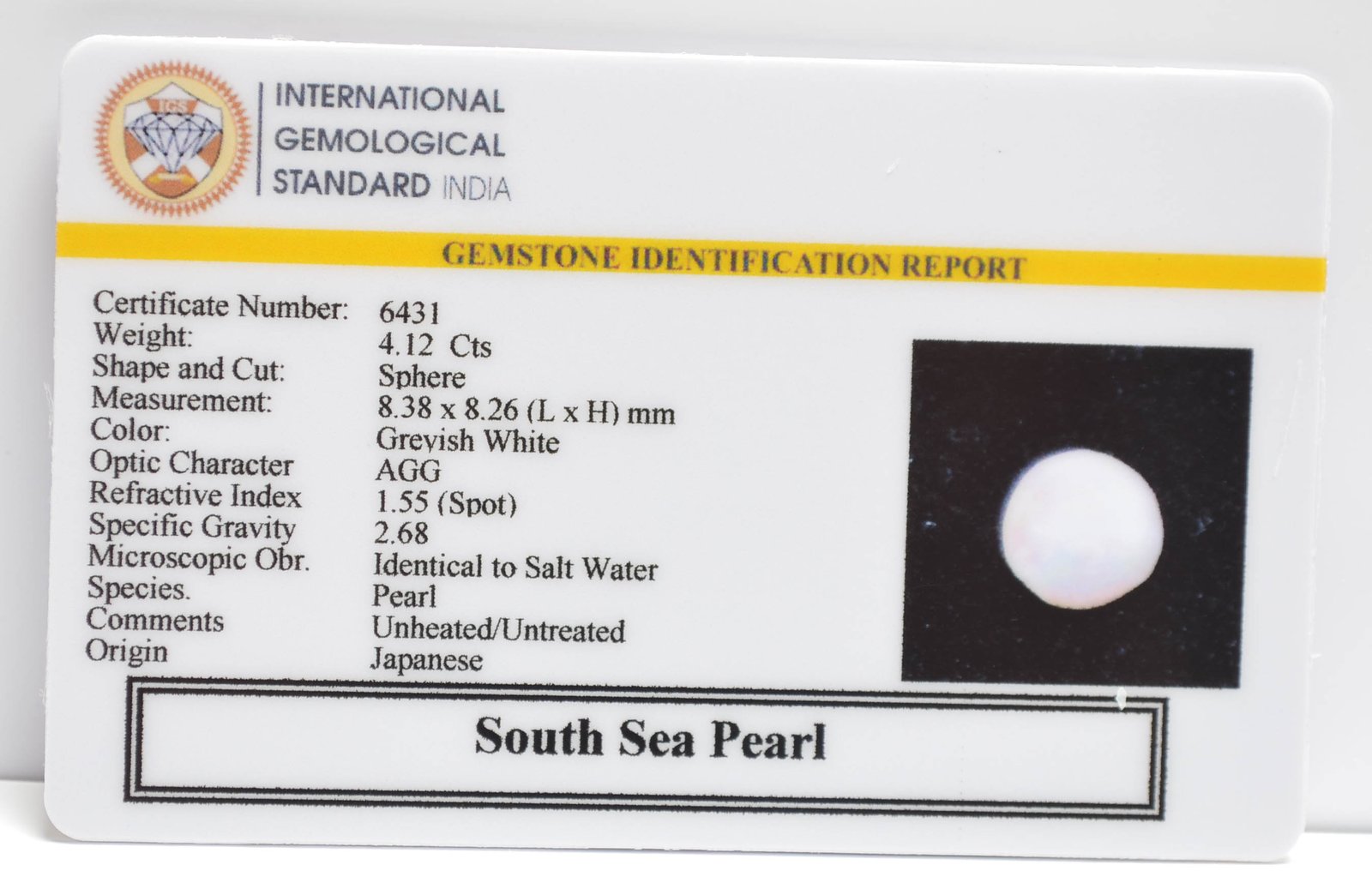 DSP3156 2 2 SOUTH SEA PEARL 4.12 Ct.