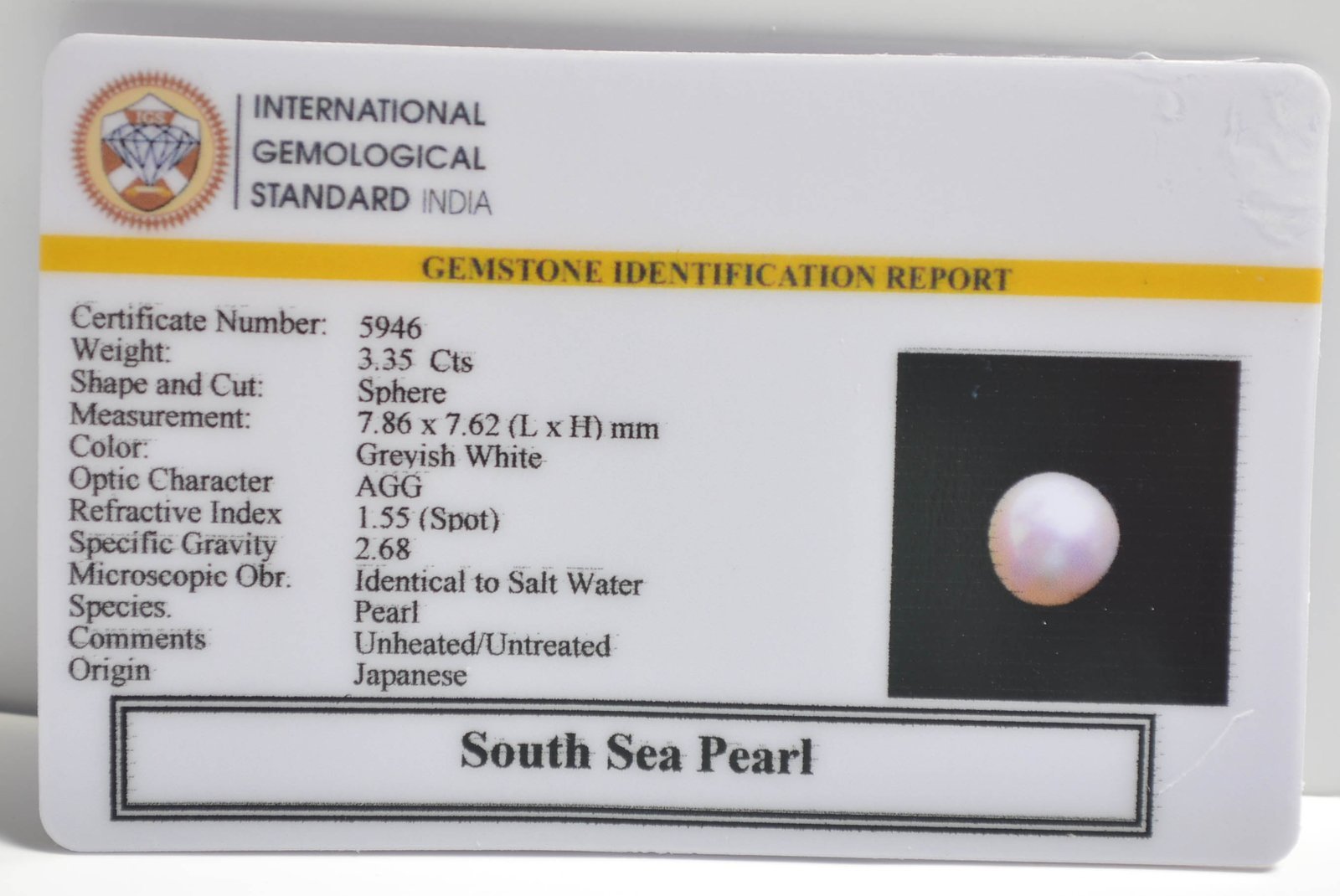 DSPG2852 2 1 SOUTH SEA PEARL 3.35 Ct.