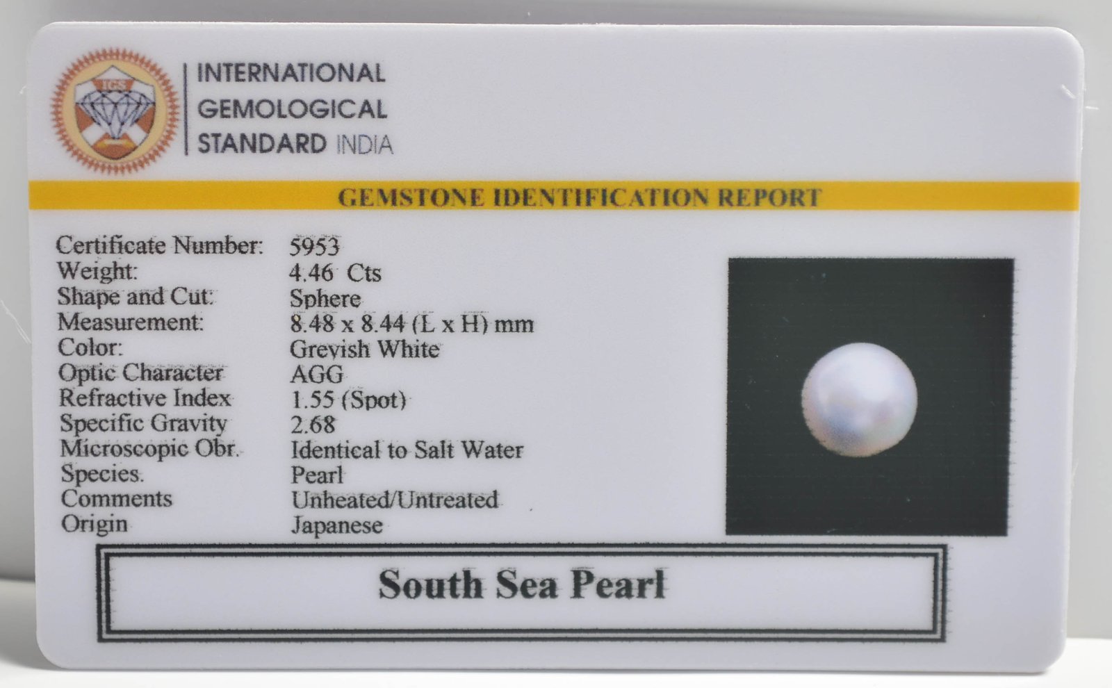 DSPG2854 2 1 SOUTH SEA PEARL 4.46 Ct.