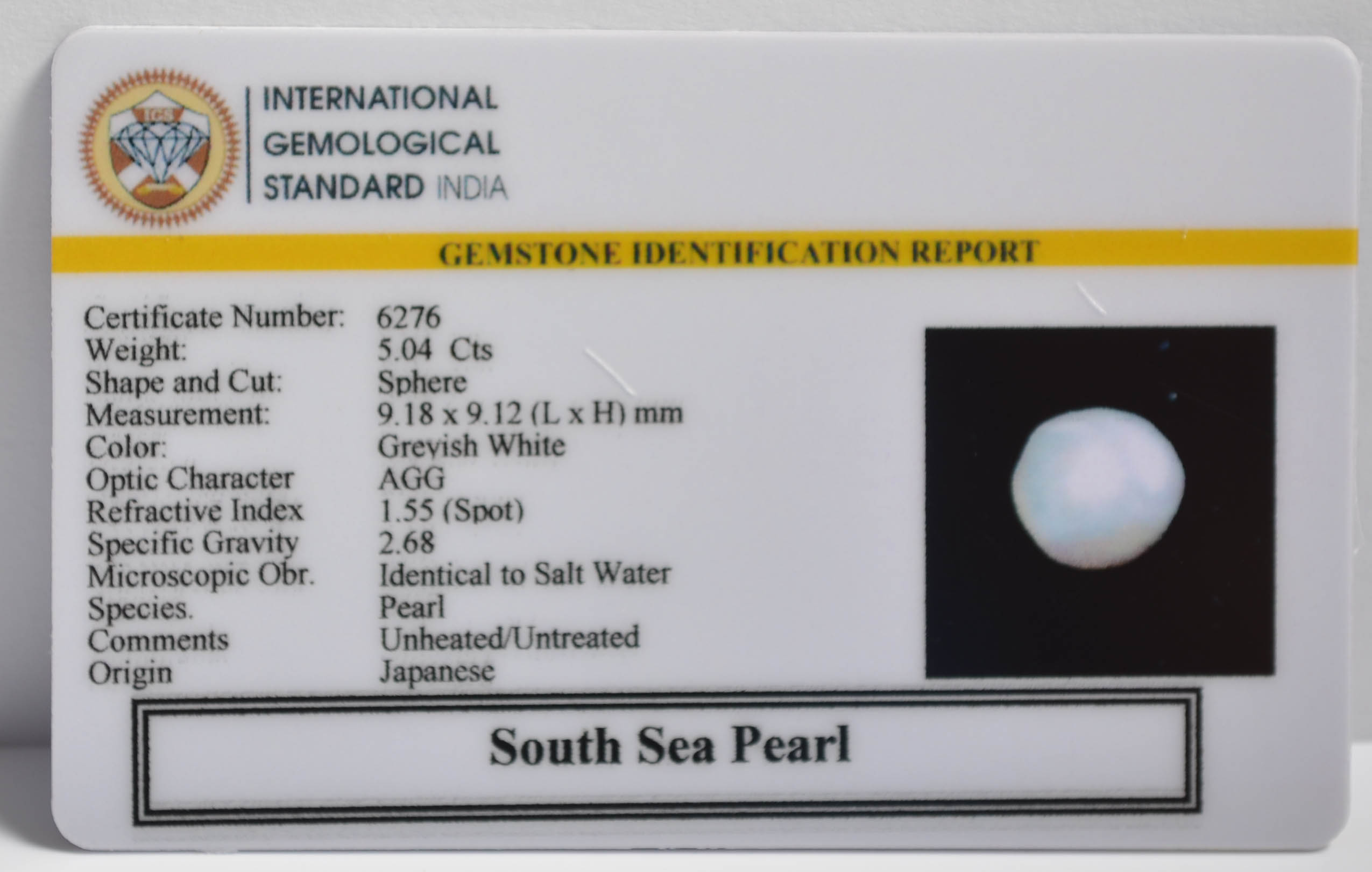 DSPG2864 2 SOUTH SEA PEARL 5.04 Ct.