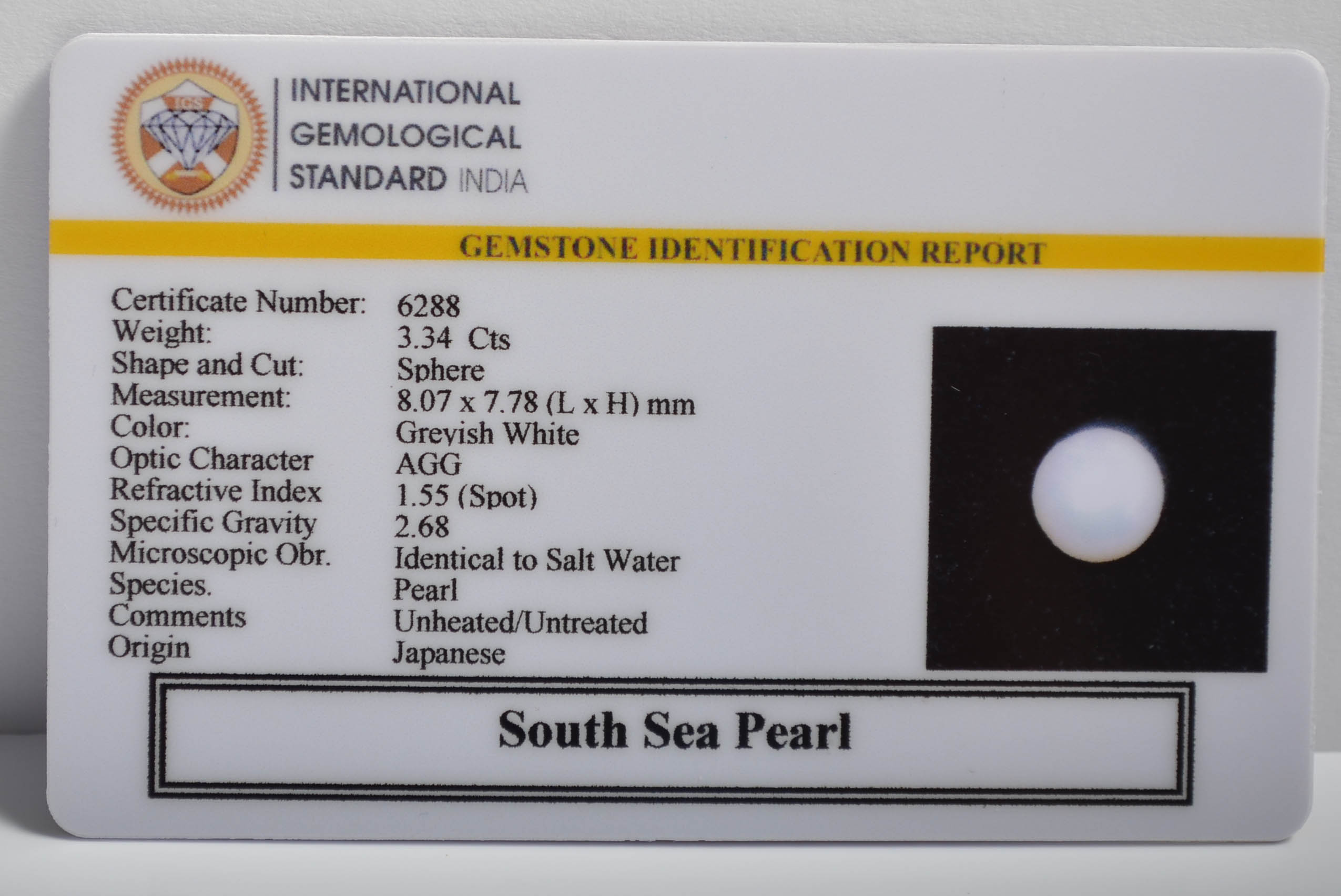DSPG2866 2 SOUTH SEA PEARL 3.34 Ct.