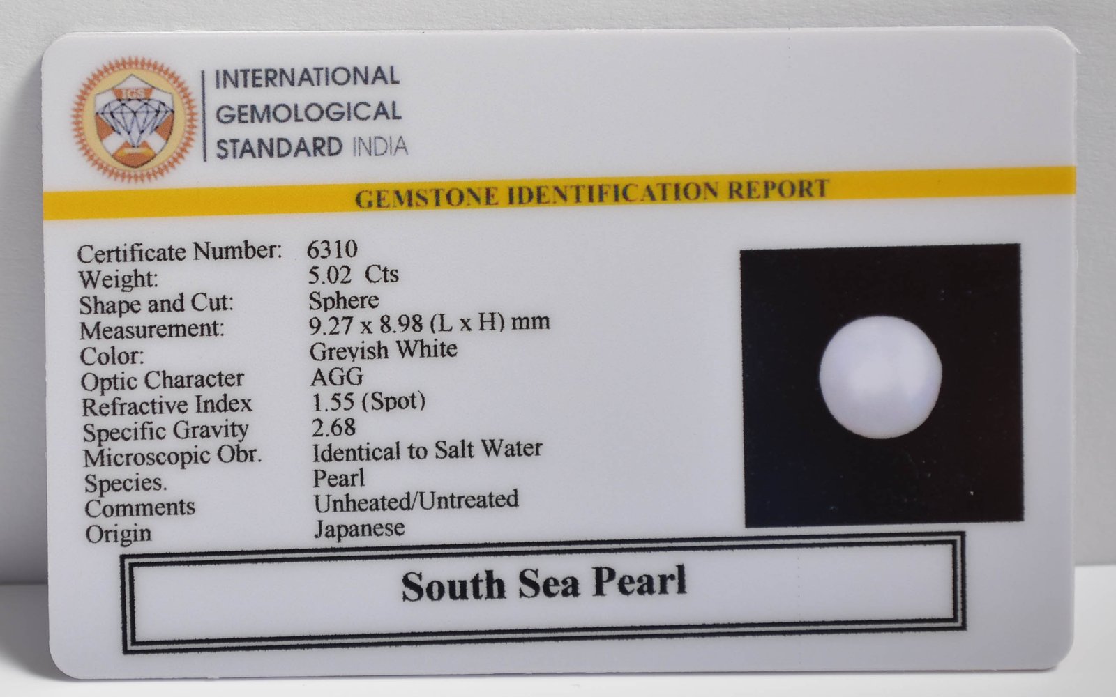 DSPG2867 2 2 SOUTH SEA PEARL 5.02 Ct.