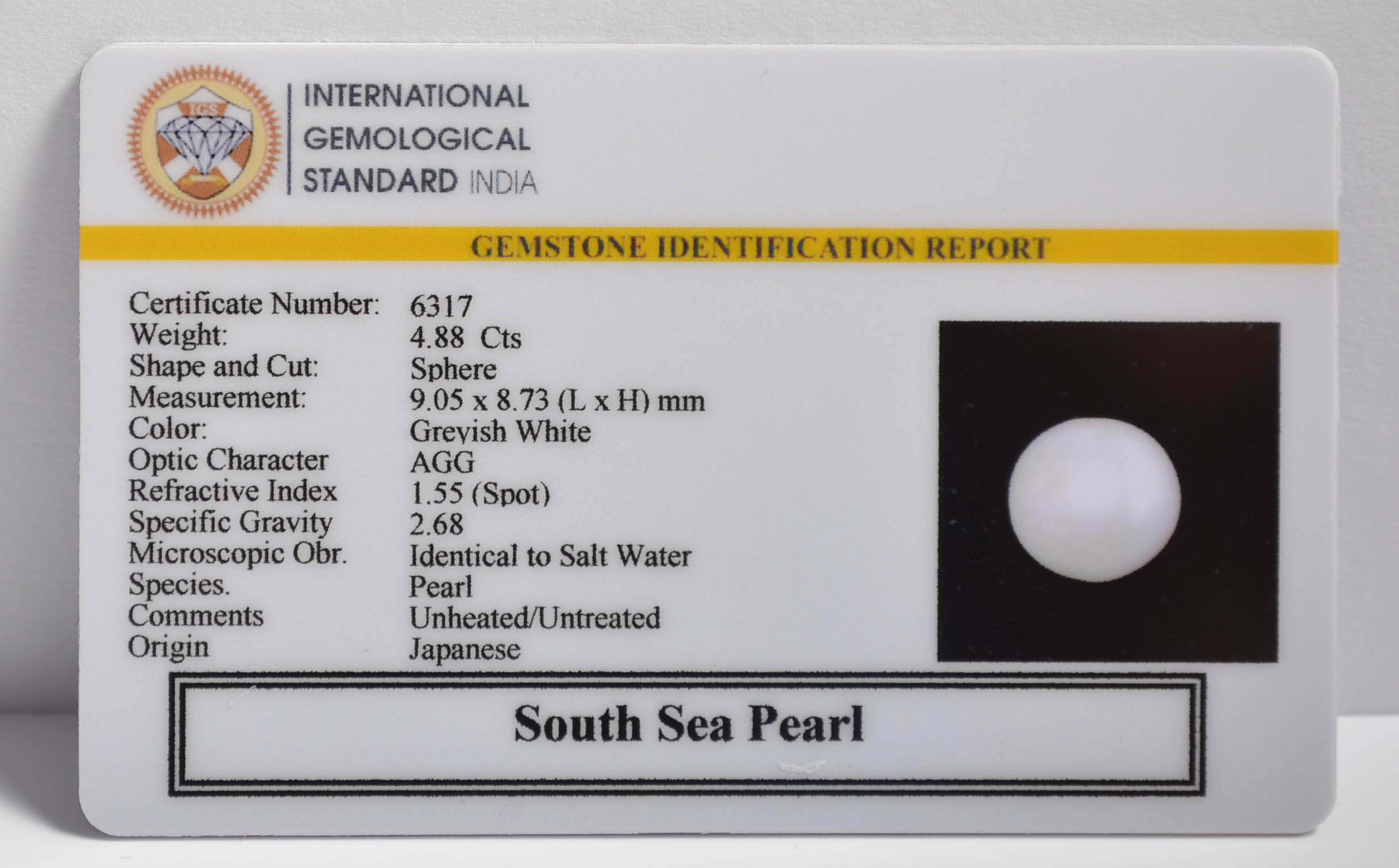DSPG2870 2 SOUTH SEA PEARL 4.88 Ct.