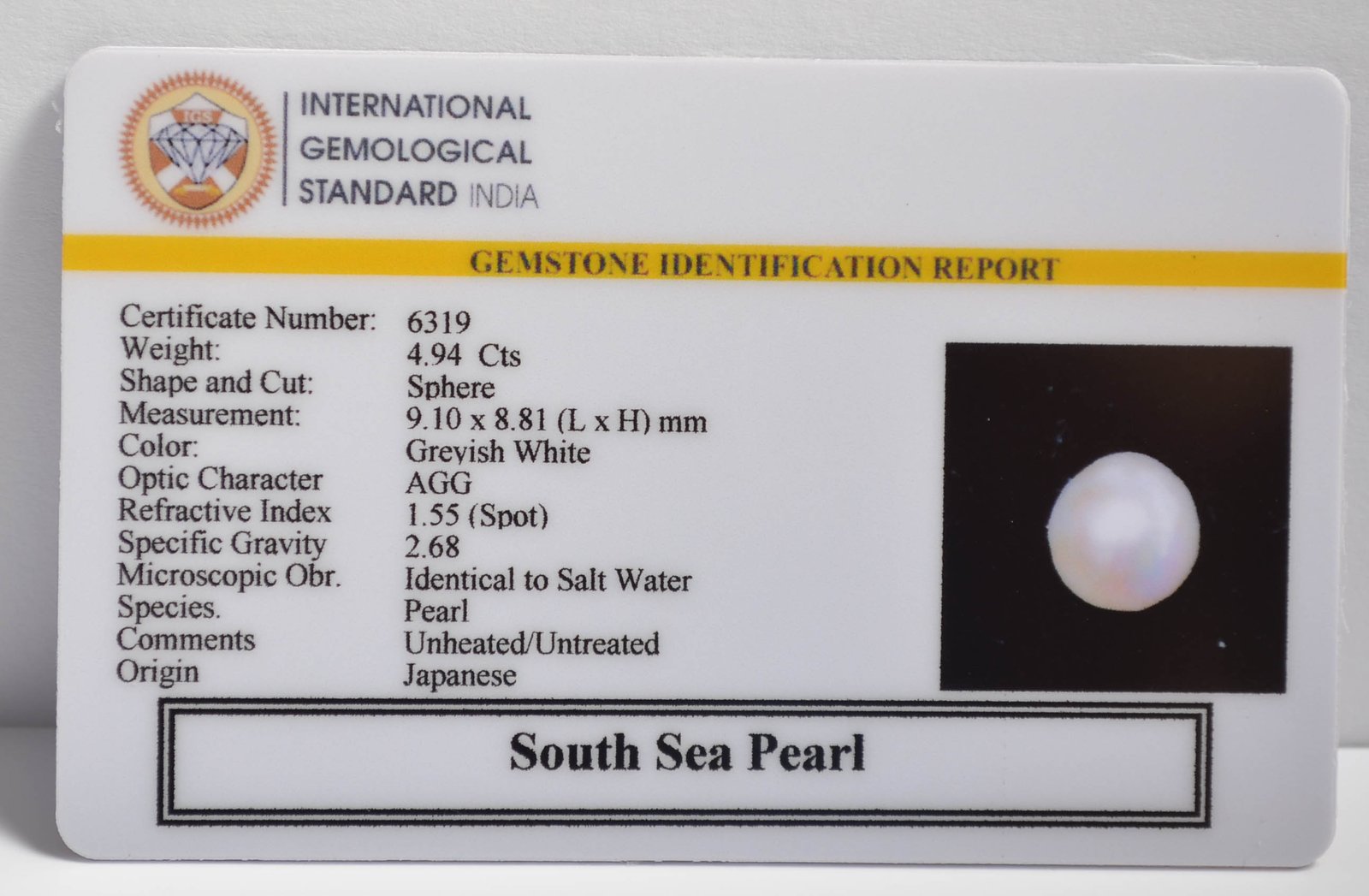 DSPG2871 2 2 SOUTH SEA PEARL 4.94 Ct.