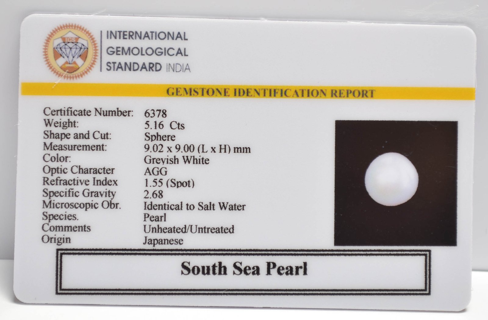 DSPG2880 2 2 SOUTH SEA PEARL 5.16 Ct.