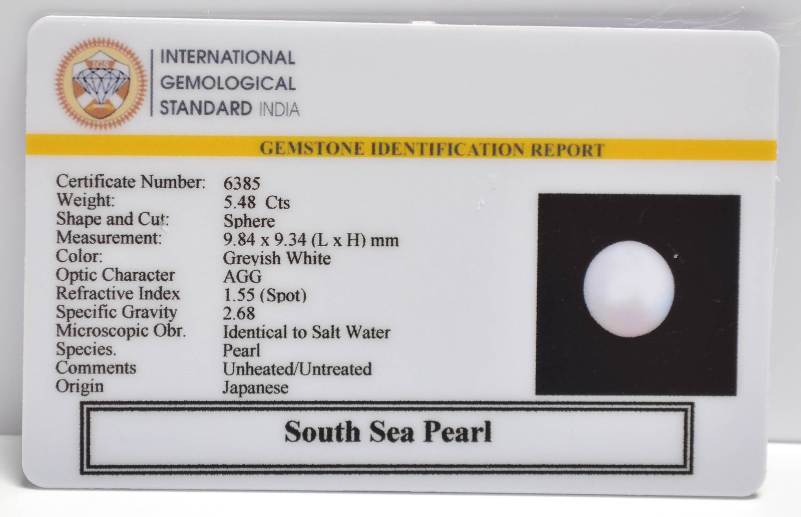 DSPG2881 2 2 SOUTH SEA PEARL 5.48 Ct.