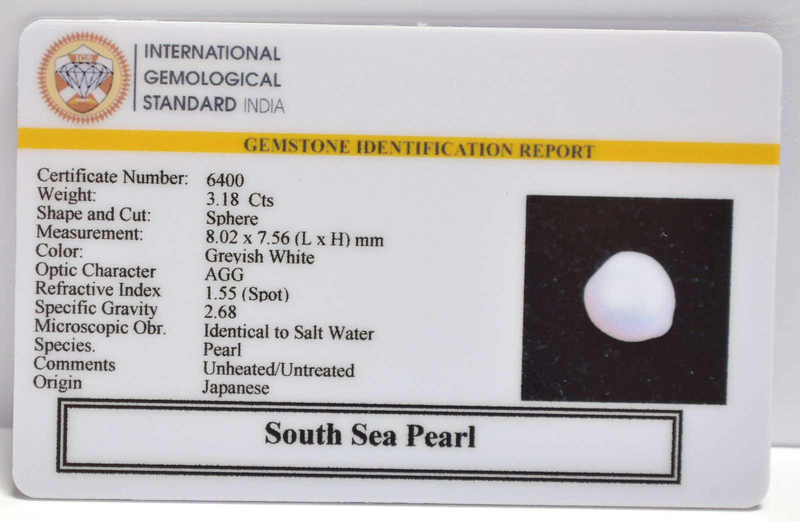 DSPG2883 2 2 SOUTH SEA PEARL 3.18 Ct.