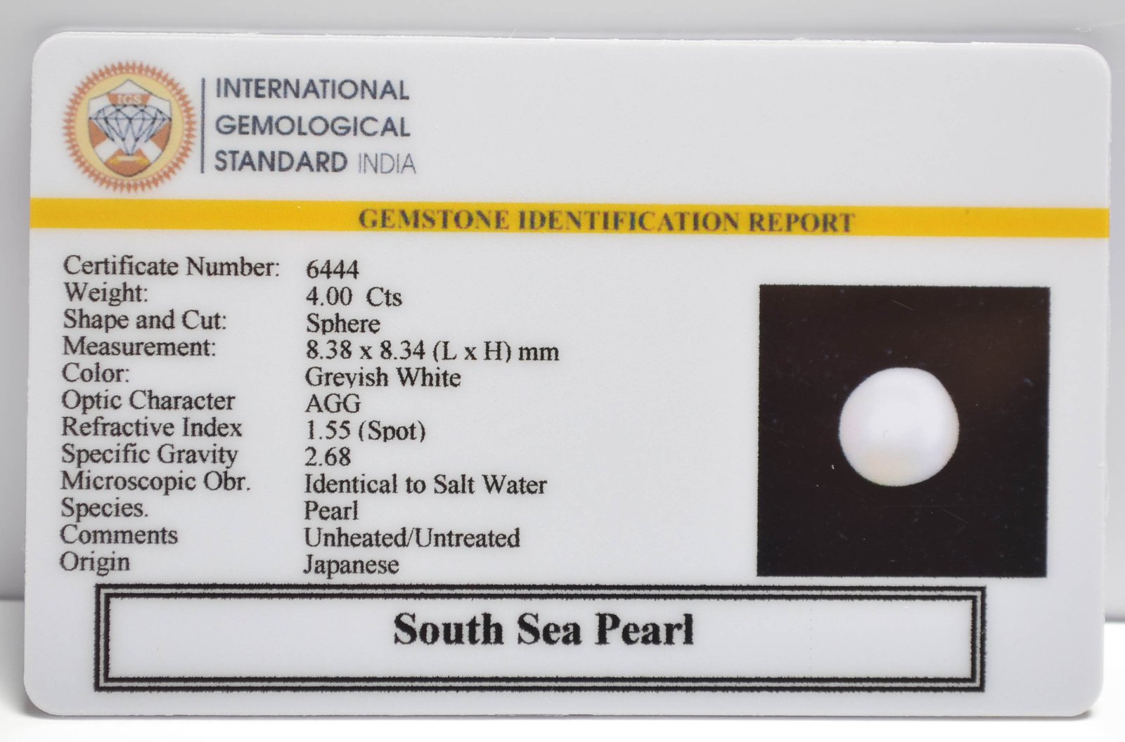 DSPG2888 2 2 SOUTH SEA PEARL 4 Ct.