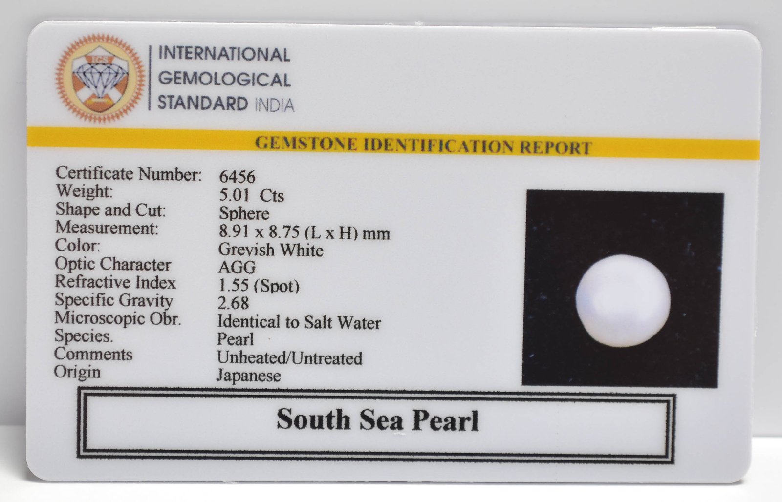 DSPG2891 2 2 SOUTH SEA PEARL 5.01 Ct.