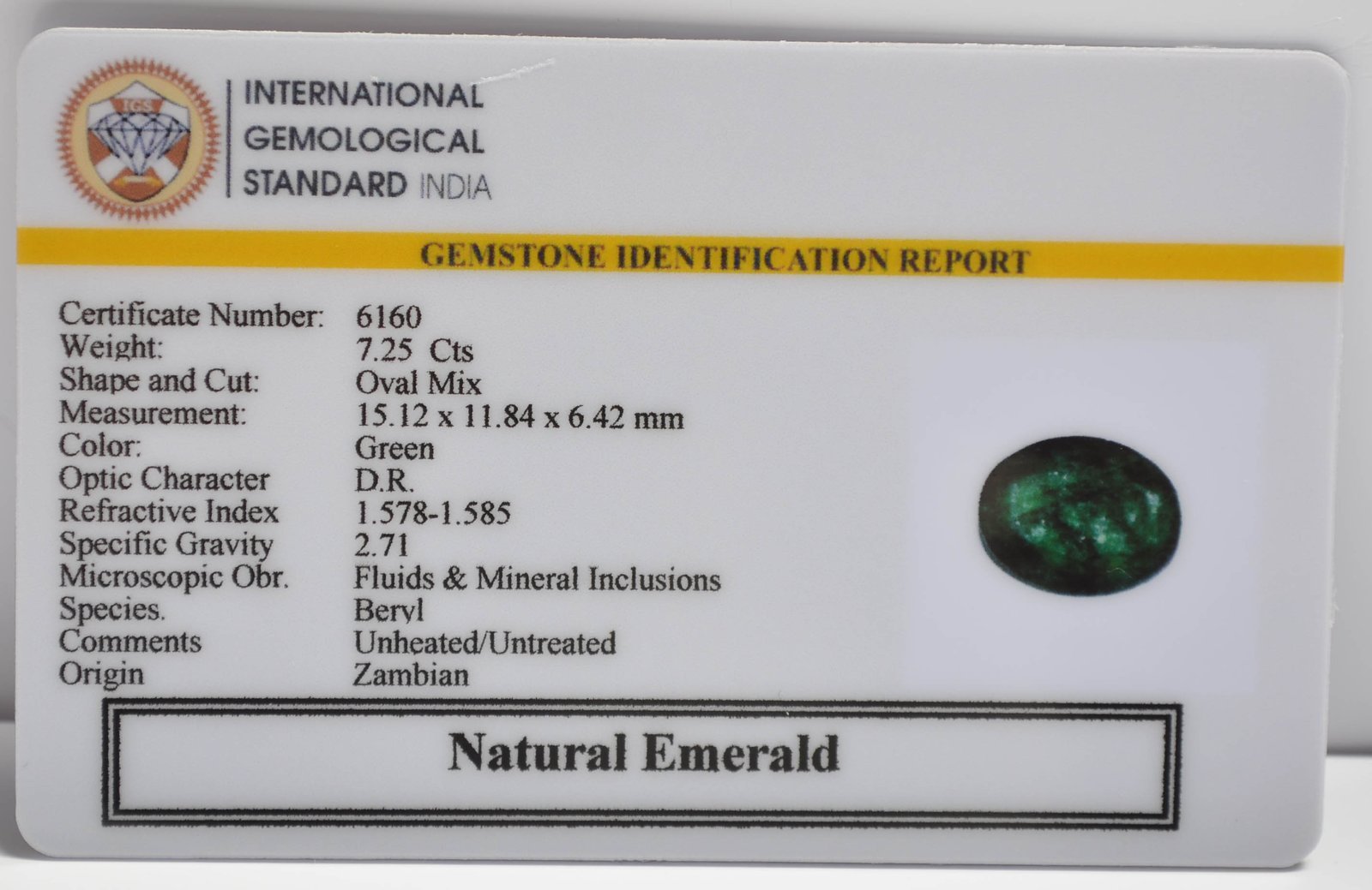 EMRD21926 2 1 EMERALD 7.25 Ct.
