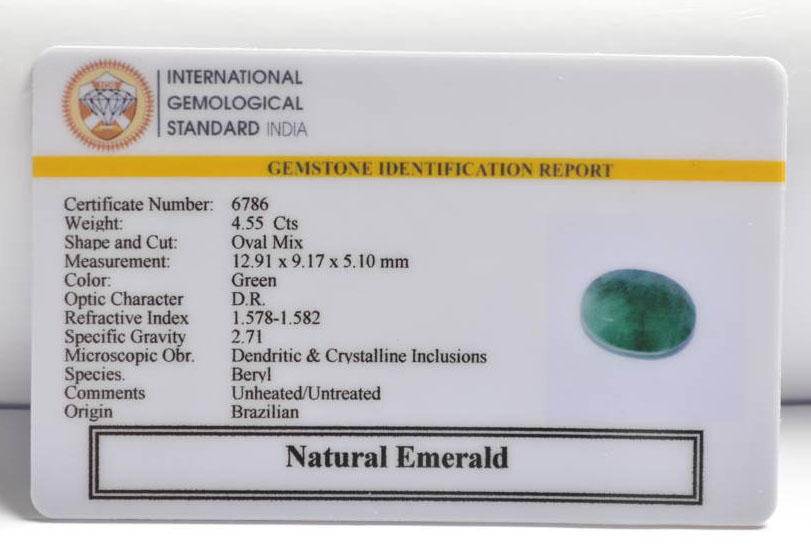EMRD21933 2 EMERALD 4.55 Ct.