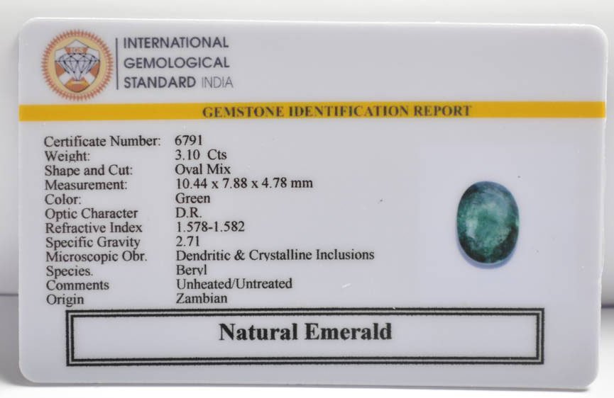 EMRD21938 2 EMERALD 3.1 Ct.
