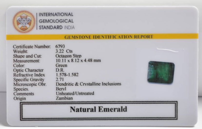 EMRD21940 2 EMERALD 3.22 Ct.