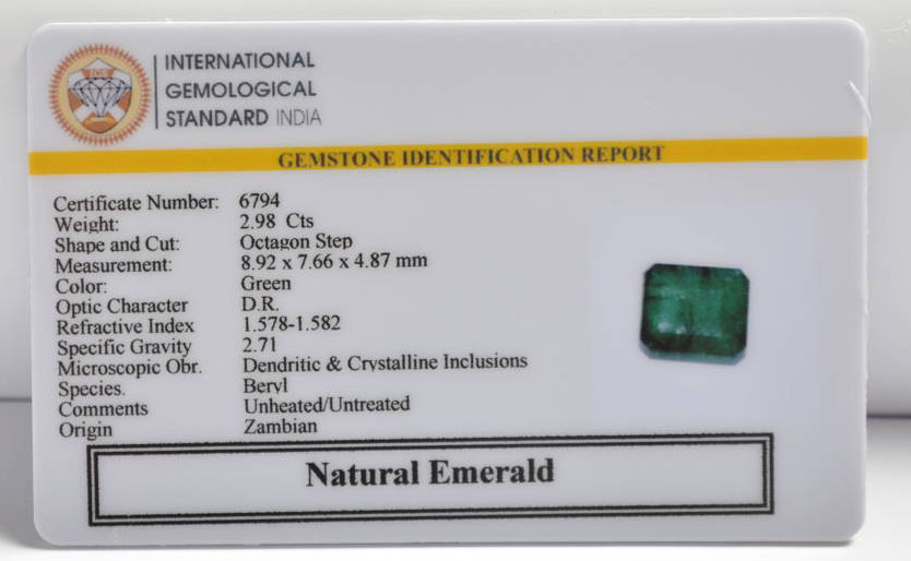 EMRD21941 2 EMERALD 2.98 Ct.