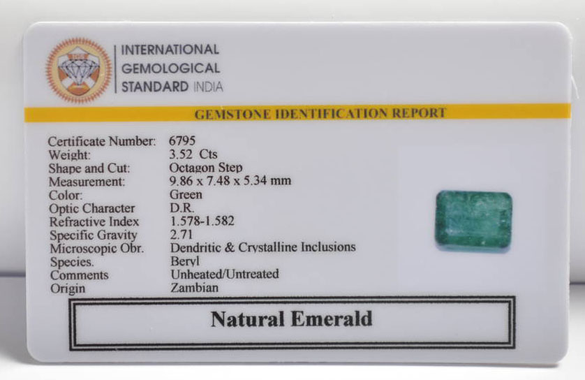 EMRD21942 2 EMERALD 3.52 Ct.