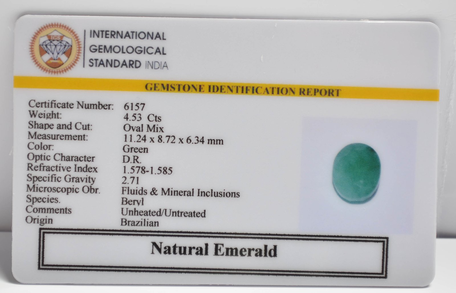 EMRG20665 2 1 EMERALD 4.53 Ct.