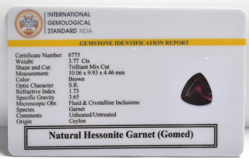 GMD7573 2 HESSONITE GOMED 3.77 Ct.
