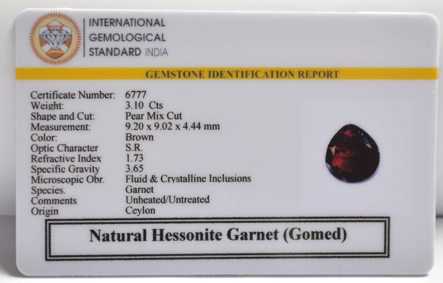 GMD7575 2 HESSONITE GOMED 3.1 Ct.