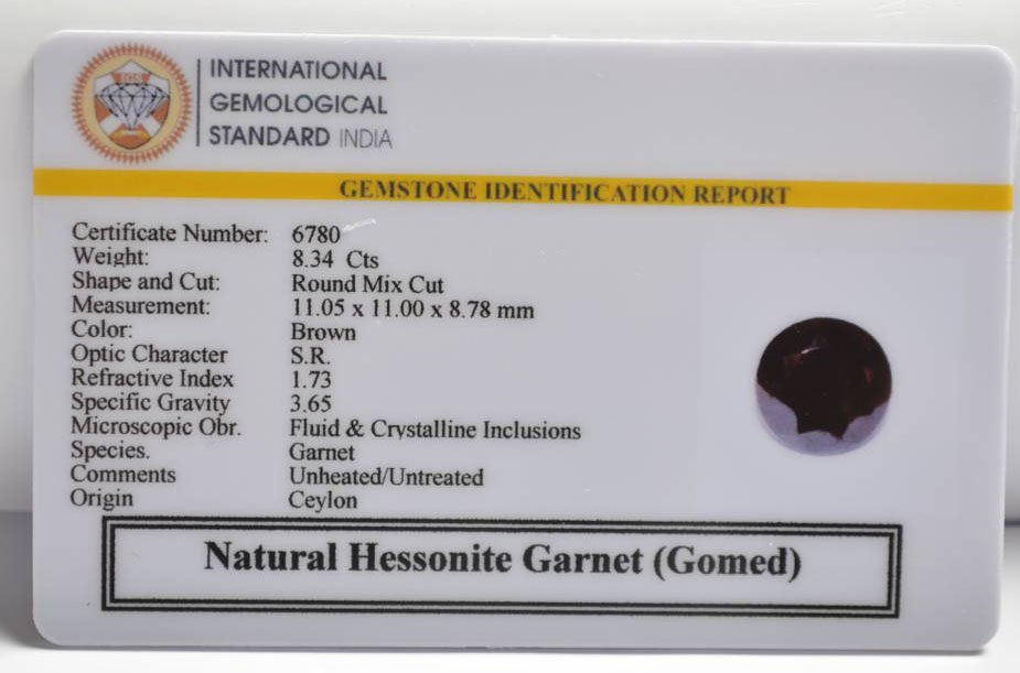 GMD7578 2 HESSONITE GOMED 8.34 Ct.