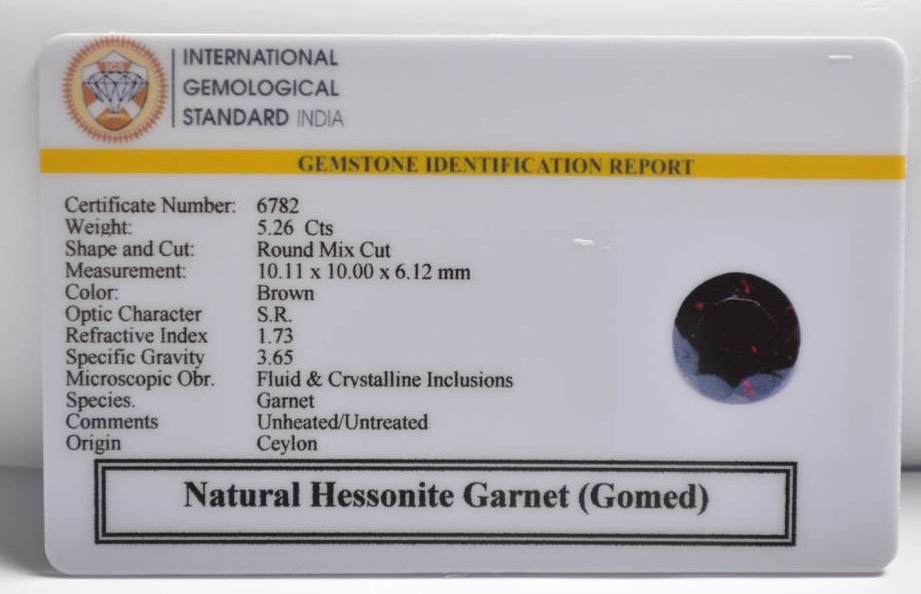 GMD7580 2 HESSONITE GOMED 5.26 Ct.