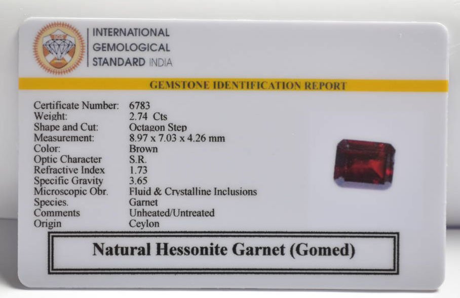 GMD7581 2 HESSONITE GOMED 2.74 Ct.