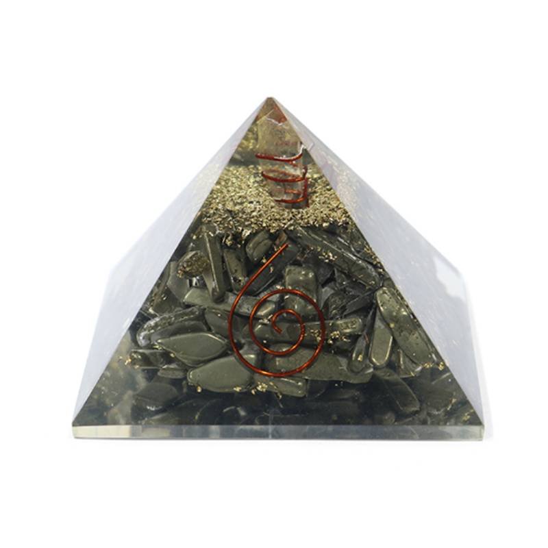 Golden Pyrite Orgone Pyramid