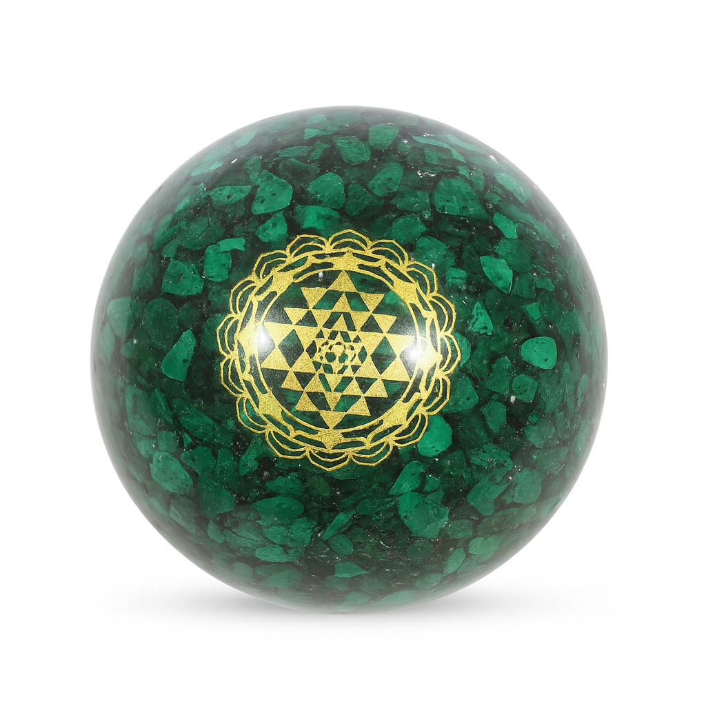 Malachite Reiki Orgone Sphere