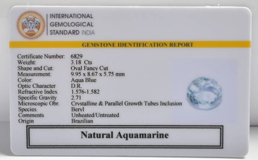 NAQ797 2 AQUAMARINE 3.18 Ct.