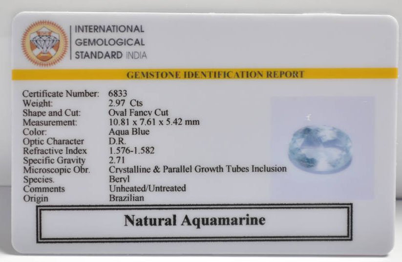 NAQ801 2 AQUAMARINE 2.97 Ct.