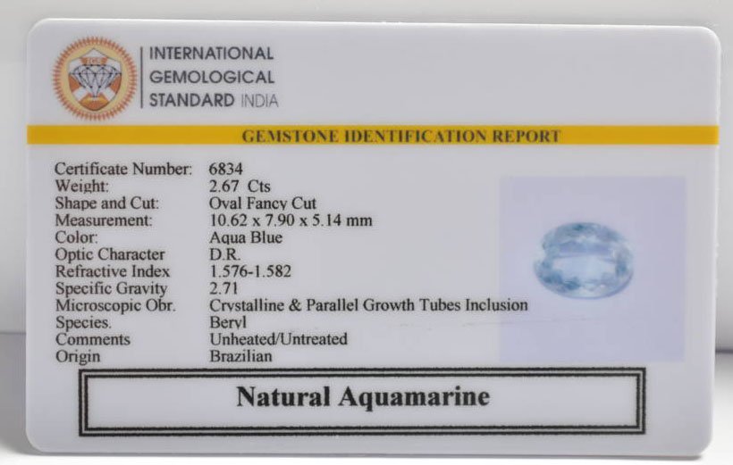 NAQ802 2 AQUAMARINE 2.67 Ct.
