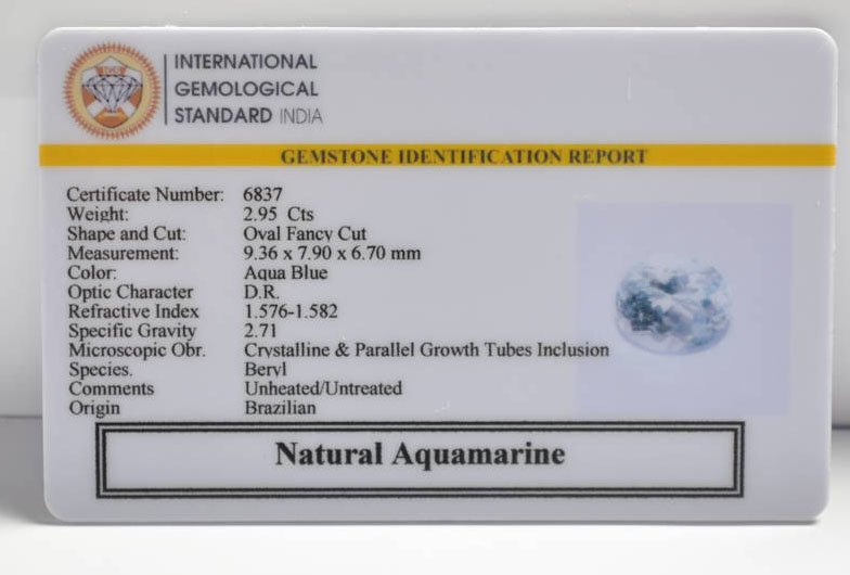 NAQ805 2 AQUAMARINE 2.95 Ct.