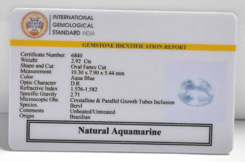 NAQ808 2 AQUAMARINE 2.92 Ct.