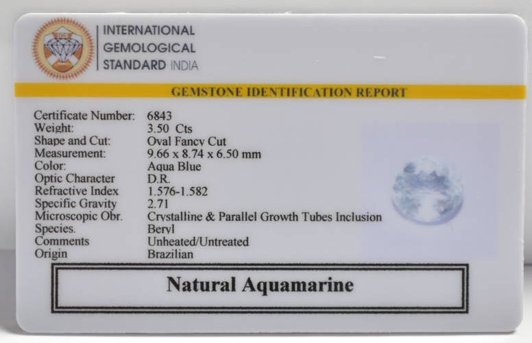 NAQ811 2 AQUAMARINE 3.5 Ct.
