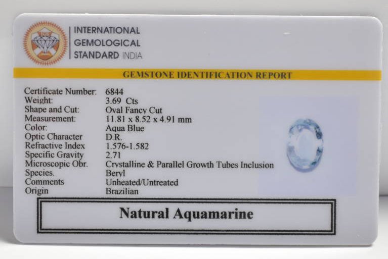 NAQ812 2 AQUAMARINE 3.69 Ct.