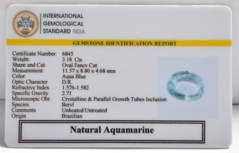 NAQ813 2 AQUAMARINE 3.18 Ct.