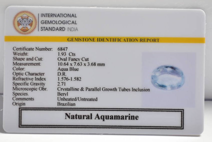 NAQ815 2 AQUAMARINE 1.93 Ct.