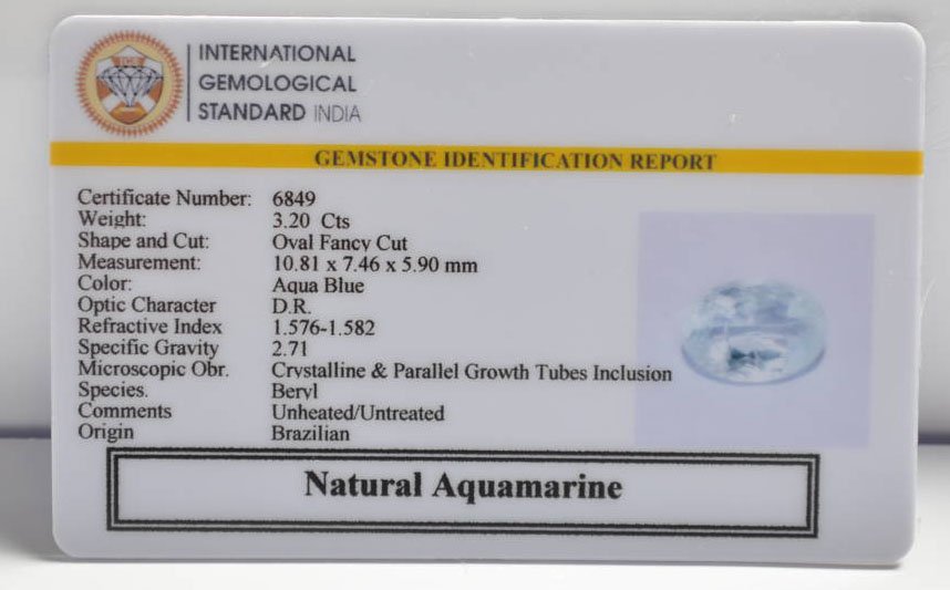 NAQ817 2 AQUAMARINE 3.2 Ct.