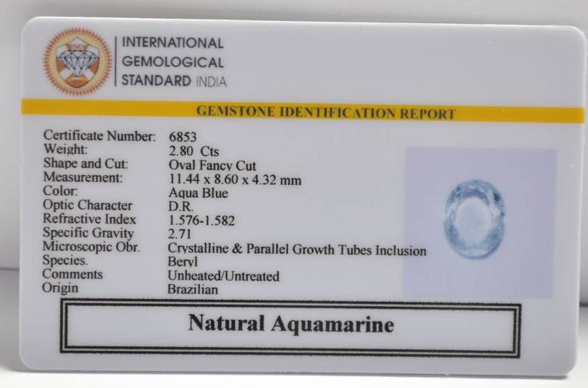 NAQ821 2 AQUAMARINE 2.8 Ct.
