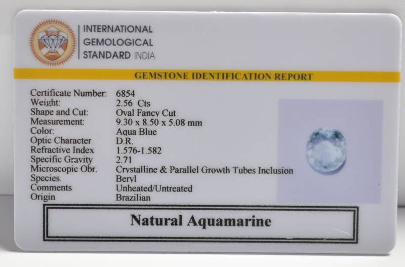 NAQ822 2 AQUAMARINE 2.56 Ct.