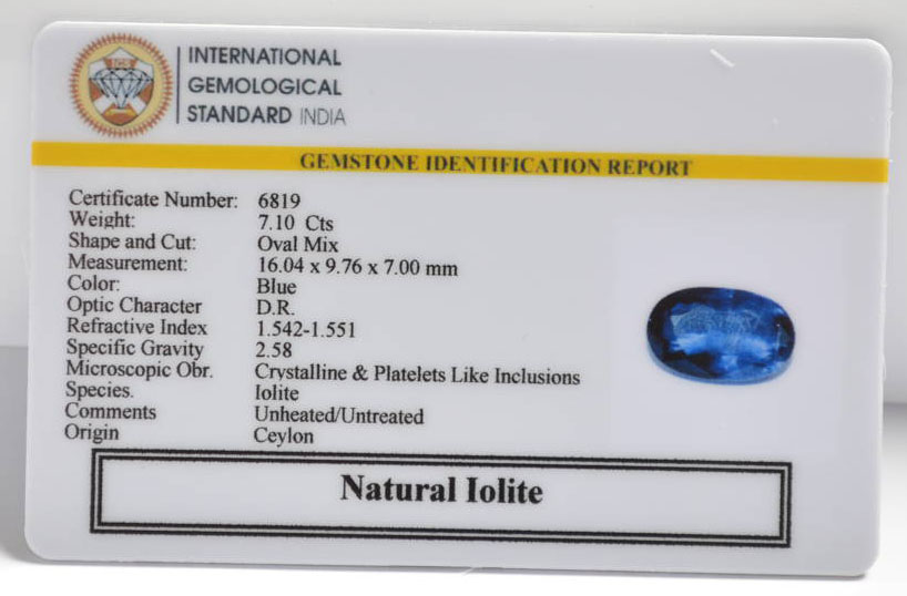 IOLITE NILLI 7.1 Ct. 3 NIL2670 2 IOLITE NILLI 7.1 Ct.