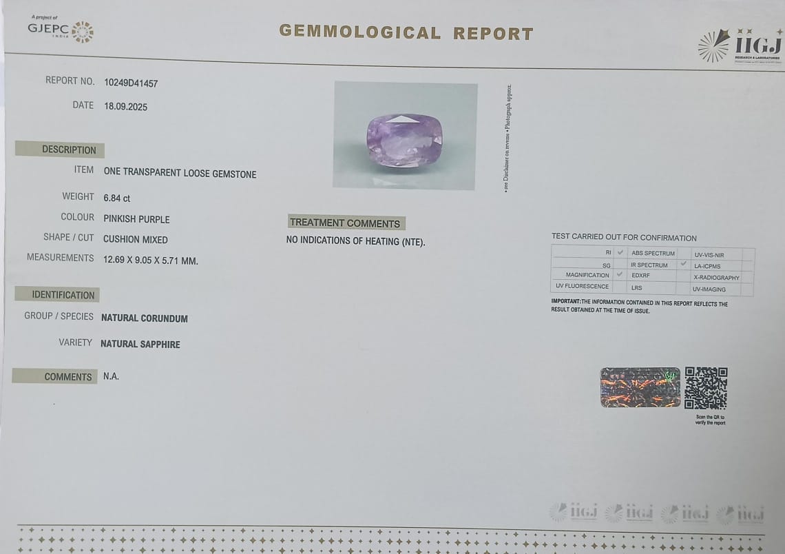 NSP41864 2 NATURAL SAPPHIRE 6.84 Ct.