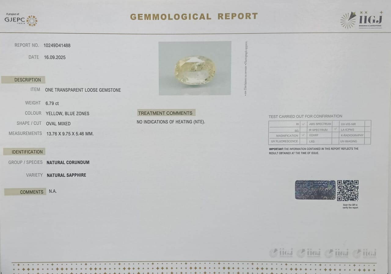 NSP41867 2 NATURAL SAPPHIRE 6.79 Ct.