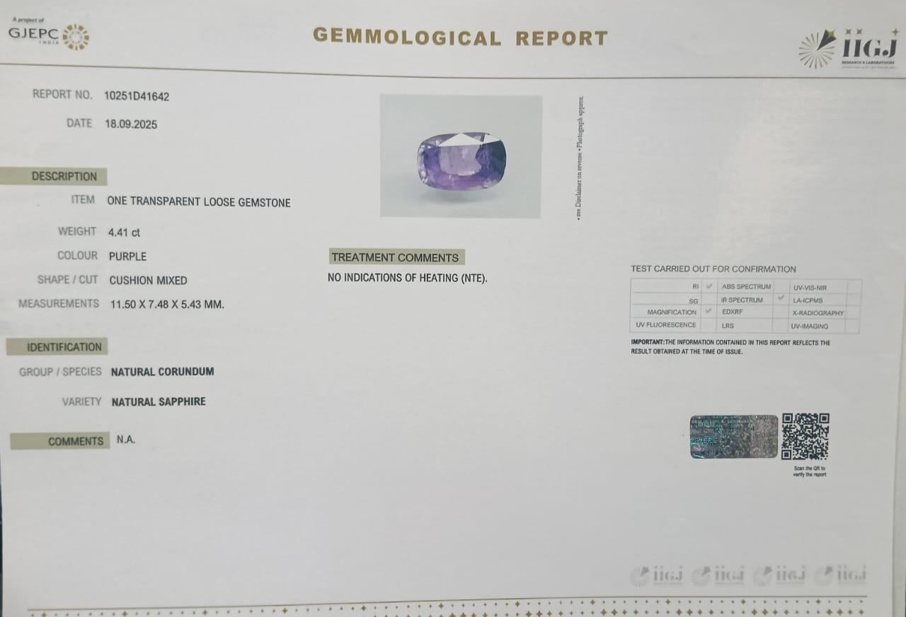 NSP41878 2 NATURAL SAPPHIRE 4.41 Ct.