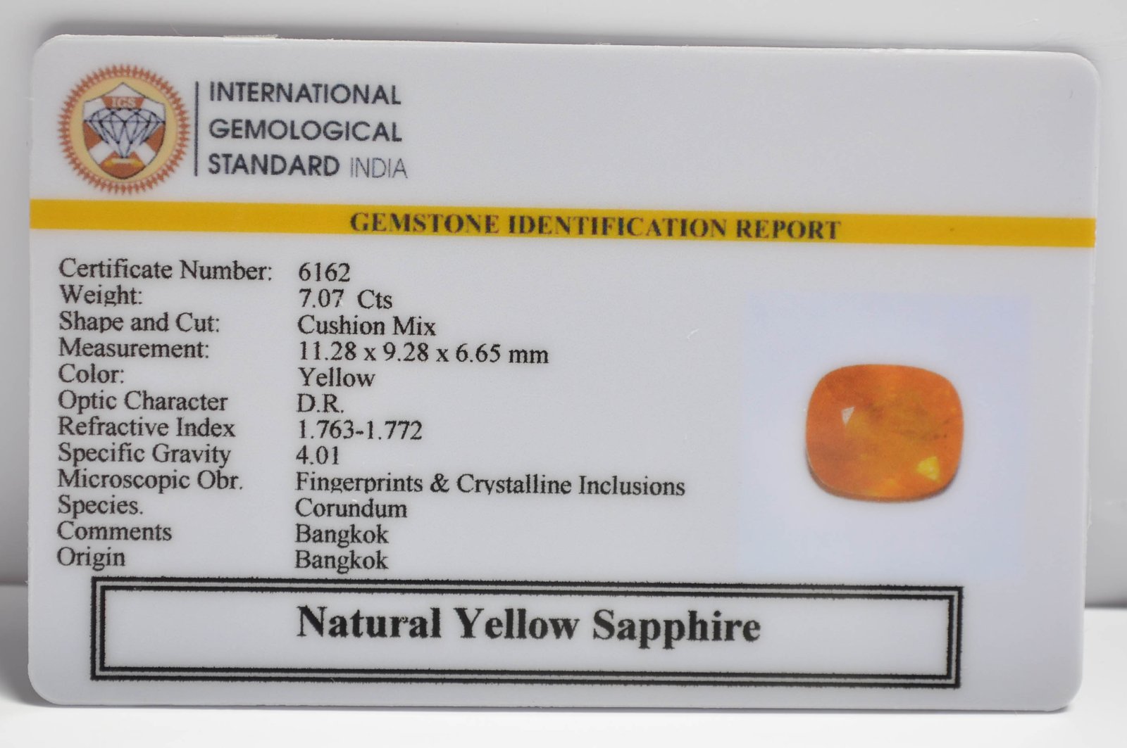 NYSP8366 2 1 YELLOW SAPPHIRE 7.07 Ct.