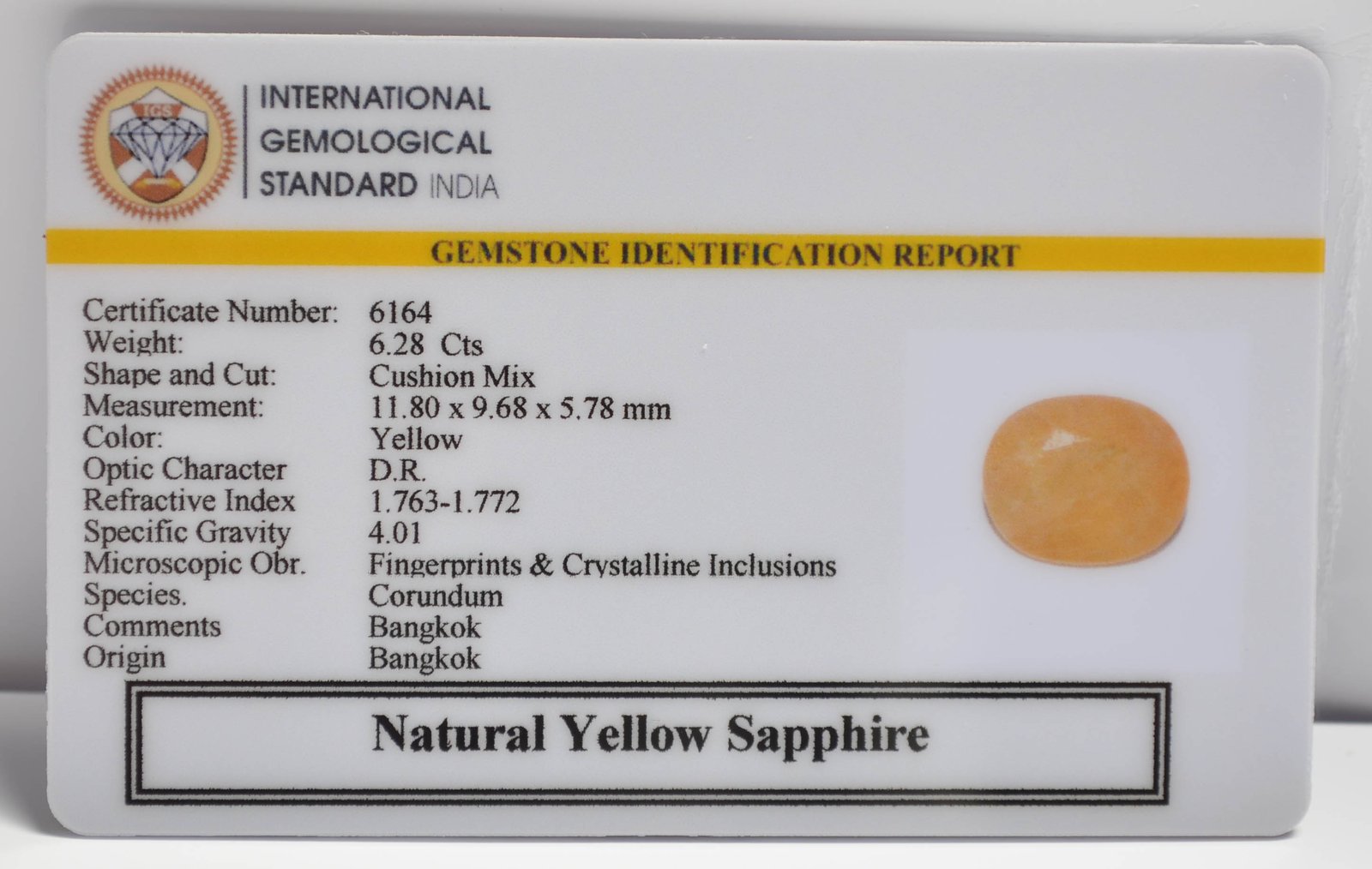 NYSP8368 2 1 YELLOW SAPPHIRE 6.28 Ct.